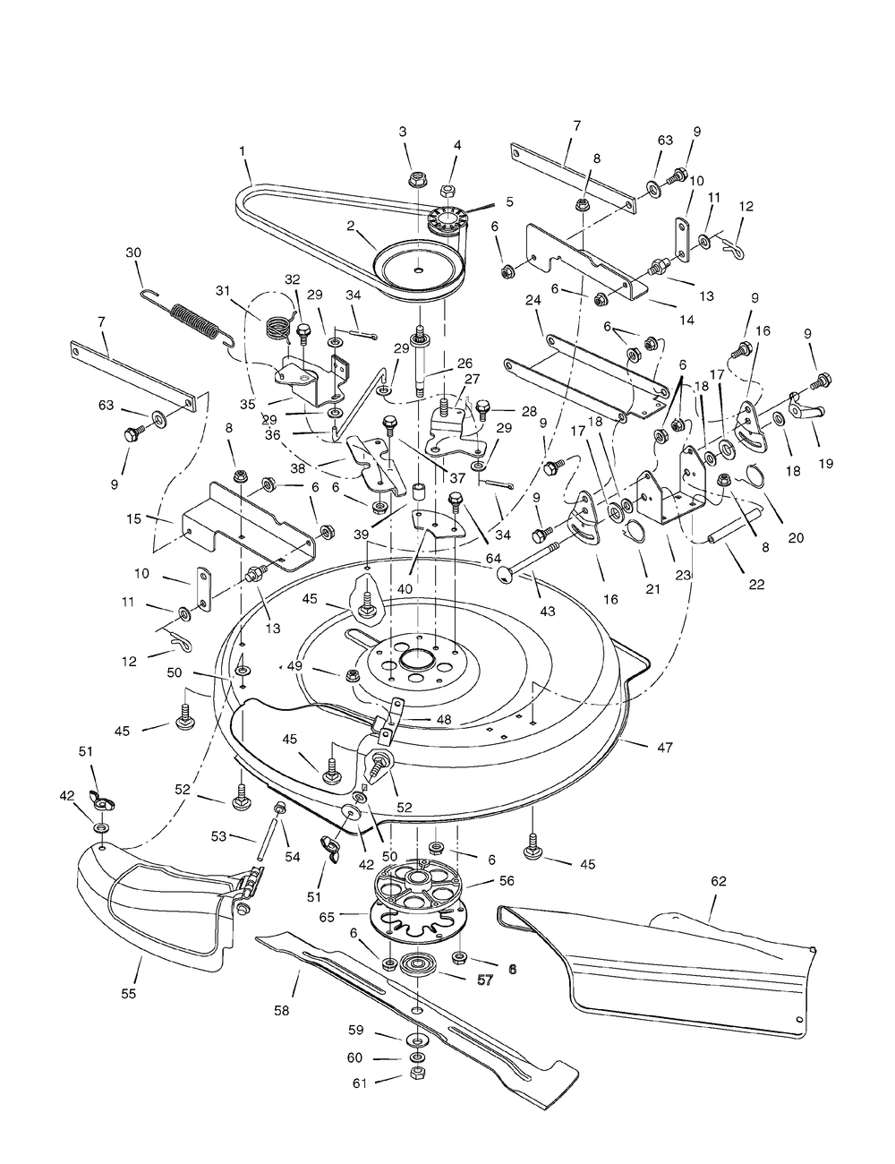 Mower Housing Diagram and Parts List for 309006X78A 2006 Briggs and Stratton Lawn Tractor